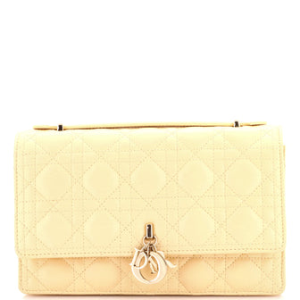 Christian Dior My Dior Top Handle Flap Bag Cannage Quilt Lambskin Small
