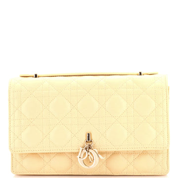 Christian Dior My Dior Top Handle Flap Bag Cannage Quilt Lambskin Small