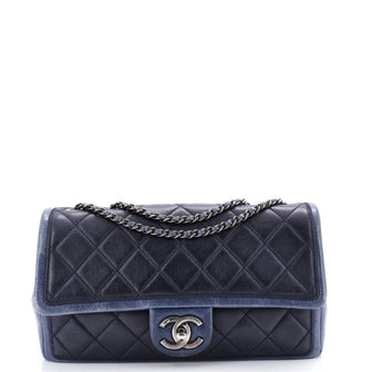 Chanel Graphic Flap Bag Quilted Calfskin Medium