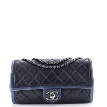 Chanel Graphic Flap Bag Quilted Calfskin Medium