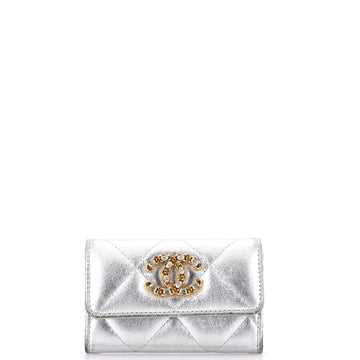 Chanel 19 Flap Card Case Quilted Leather