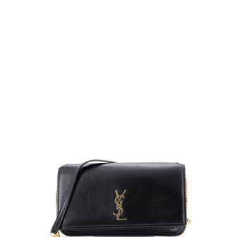 Saint Laurent Classic Monogram Phone Holder Shoulder Bag Leather