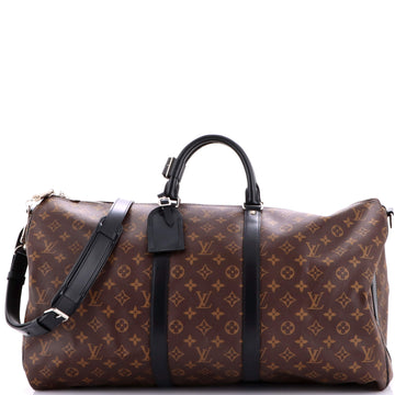 Louis Vuitton Keepall Bandouliere Bag Macassar Monogram Canvas 55