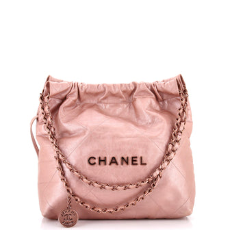Chanel 22 Chain Hobo Quilted Calfskin Small