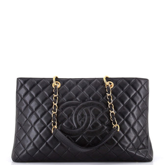Chanel Grand Shopping Tote Quilted Caviar XL