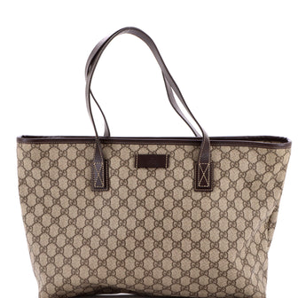 Gucci Plus Tote GG Coated Canvas with Leather Medium