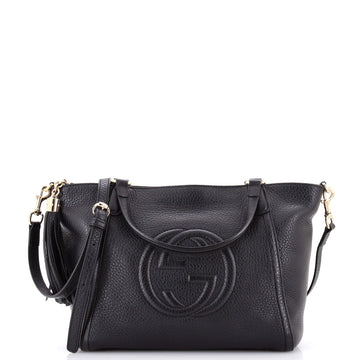 Gucci Soho Convertible Top Handle Bag Leather Small