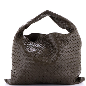 Bottega Veneta Hop Hobo Intrecciato Leather Large