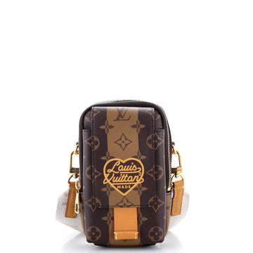 Louis Vuitton Nigo Flap Double Phone Pouch Limited Edition Stripes Monogram Canvas