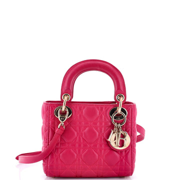 Christian Dior Lady Dior Bag Cannage Quilt Lambskin Mini