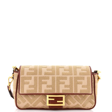 Fendi Baguette NM Bag Zucca Embroidered Canvas Medium