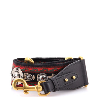 Christian Dior Shoulder Strap Embellished Canvas