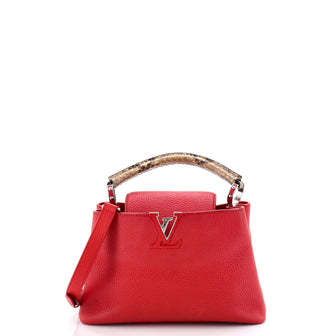 Louis Vuitton Capucines Bag Leather with Snakeskin BB