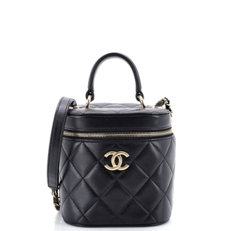 Chanel Trendy CC Top Handle Vanity Case Quilted Lambskin Small