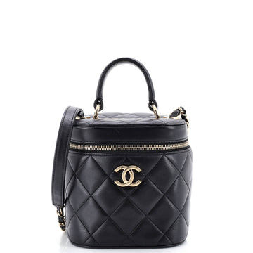 Chanel Trendy CC Top Handle Vanity Case Quilted Lambskin Small