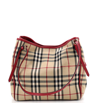 Burberry Canterbury Tote Horseferry Check Canvas Small