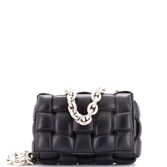 Bottega Veneta Cassette Chain Crossbody Bag Padded Maxi Intrecciato Leather