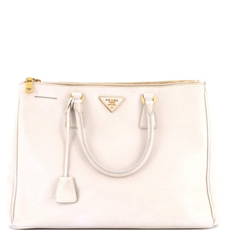Prada Double Zip Lux Tote Saffiano Leather Large