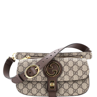 Gucci Blondie Flap Pocket Belt Bag GG Coated Canvas