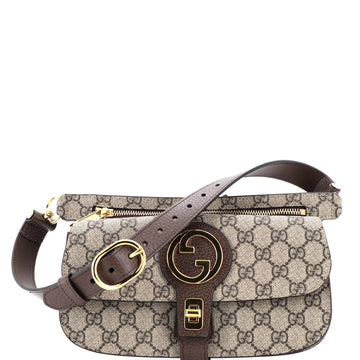 Gucci Blondie Flap Pocket Belt Bag GG Coated Canvas