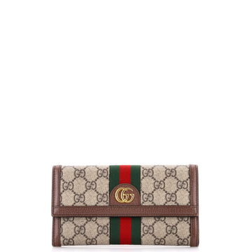 Gucci Ophidia Continental Wallet GG Coated Canvas