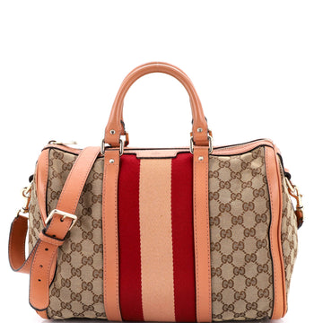Gucci Vintage Web Boston Bag GG Canvas Medium