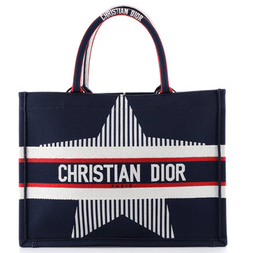 Christian Dior Book Tote Embroidered Canvas Medium
