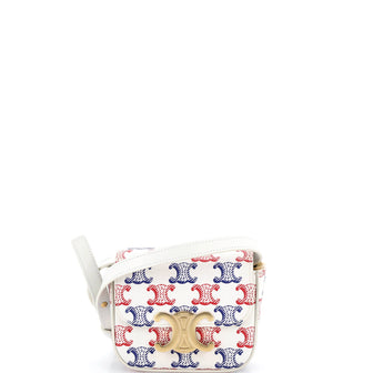 Celine Triomphe Shoulder Bag Triomphe Coated Canvas Mini