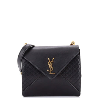 Saint Laurent Gaby Square Shoulder Bag Quilted Leather