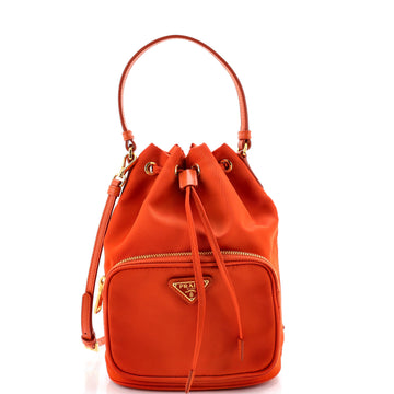 Prada Drawstring Bucket Bag Tessuto Small