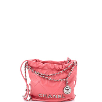 Chanel 22 Chain Hobo Quilted Calfskin Mini
