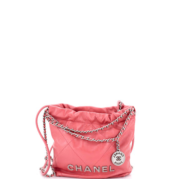 Chanel 22 Chain Hobo Quilted Calfskin Mini