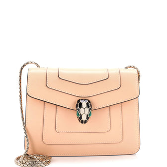 Bvlgari Serpenti Forever Square Shoulder Bag Leather Small