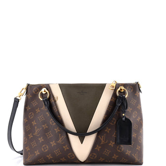 Louis Vuitton V Tote Monogram Canvas and Leather MM