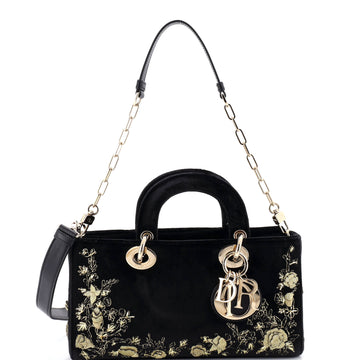 Christian Dior Lady D-Joy Bag Embroidered Velvet Medium