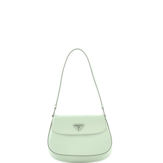Prada Cleo Flap Shoulder Bag Spazzolato Leather Small