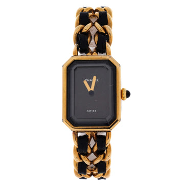 Chanel Premiere Rock Quartz Watch Plated Metal and Leather 20