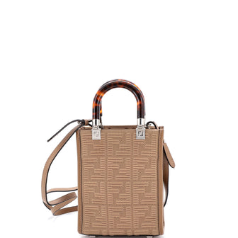 Fendi Sunshine Shopper Tote Zucca Technical Mesh Mini