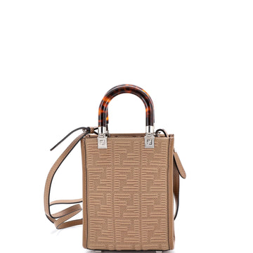 Fendi Sunshine Shopper Tote Zucca Technical Mesh Mini