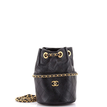 Chanel Nauticoco Bucket Bag Quilted Shiny Lambskin Mini