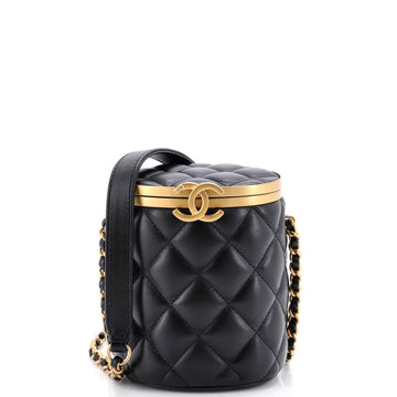Chanel Crown Box Vanity Bag Quilted Lambskin Mini