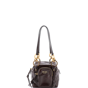 Prada Dangle Top Handle Bag Leather Mini