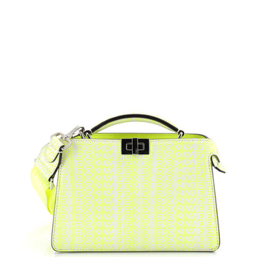 Fendi x Marc Jacobs Peekaboo ISeeU XCross Bag Printed Logo Embossed Leather