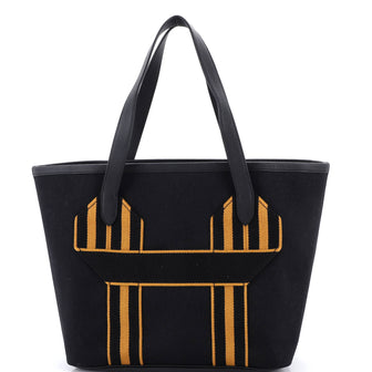 Hermes Pursangle Tote Canvas with Leather