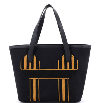 Hermes Pursangle Tote Canvas with Leather