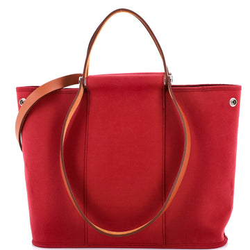 Hermes Cabag Handbag Toile and Leather 32