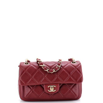 Chanel Front Pocket CC Chain Flap Bag Quilted Lambskin Small