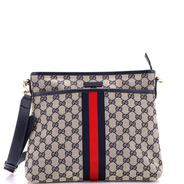 Gucci Front Pocket Web Messenger GG Canvas Small