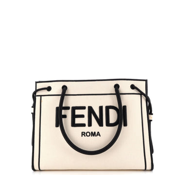 Fendi Roma Shopper Tote Canvas Small
