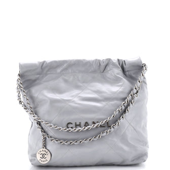 Chanel 22 Chain Hobo Quilted Calfskin Small